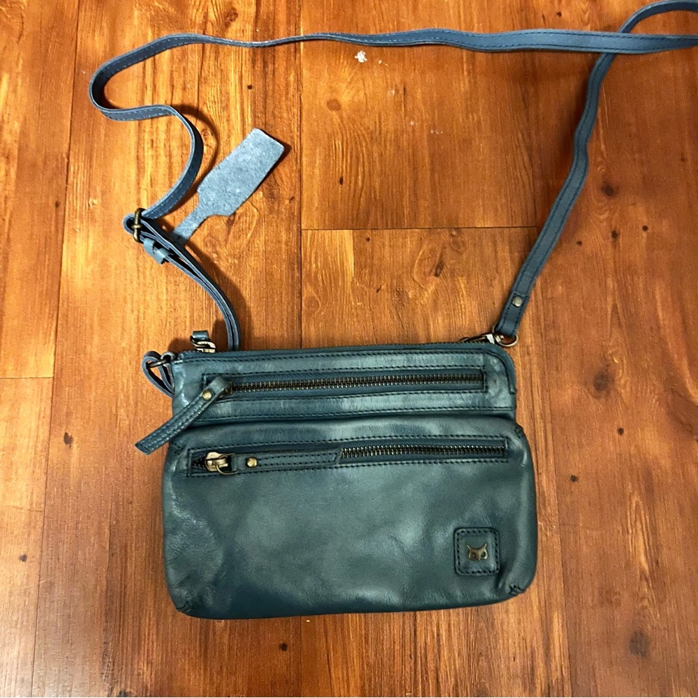 Wise owl leather crossbody purse